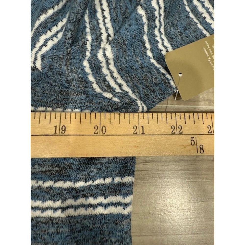 NWT Chico's Women's Triple Stripe Twist Front 3/4 Sleeve Top-Size 2= US 12 Lg. - Picture 7 of 14